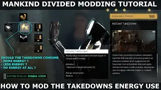 Deus Ex Mankind Divided modding tutorial : How to change the takedowns energy use