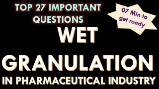 Wet Granulation Method in pharmaceutical industry l Wet Granulation in pharma company.