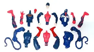 MARVEL LEGENDS SUPERHERO TOYS, Super-man vs Spider-man vs Monster venom 