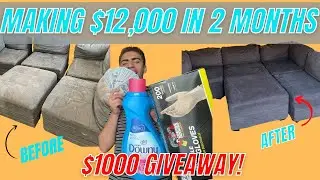 I MADE $12,000 IN TWO MONTHS FLIPPING COUCHES! | Flipping Furniture | $1000 Giveaway!