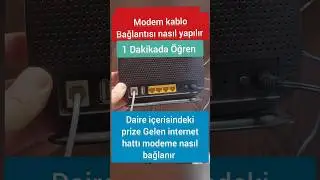 Evde modem kurulumu İnternet Modem kablo bağlantıları nasıl yapılır Adls kablosu nasıl bağlanır