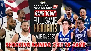 GILAS PILIPINAS vs USA GAME TODAY August 13, 2025 - Greatest Team Today versus Philippines! FIBA 2k