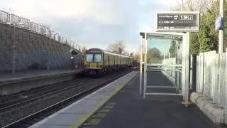 Irish Rail 29000 DMU 29024 departs and 29014 + 29006 arrives at Navan Road Parkway