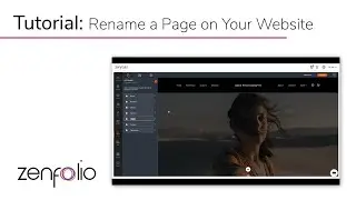 How to Rename Pages on Your Zenfolio Website