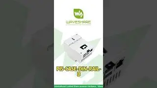 Raspberry Pi 5 DIN Rail Case，Rugged ABS Shell for Industrial Use，Clear top window #waveshare
