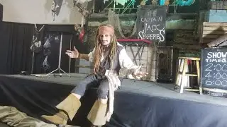 Captain Jack Spareribs getting ready to perform