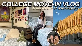 COLLEGE DORM MOVE IN VLOG @ university of washington *freshman year*