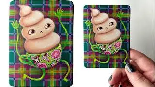 Runaway Mocha miniature painting time lapse - Pop Surreal art process