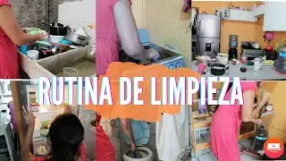 RUTINA DE LIMPIEZA EN UNA CASA MAS PEQUEÑA QUE CASA INFONAVIT #MOTIVATEALIMPIAR RUTINA ACTUALIZADA 💯