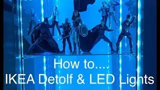 How to Build an IKEA DETOLF glass display case and Install LED strip lights Speed Build