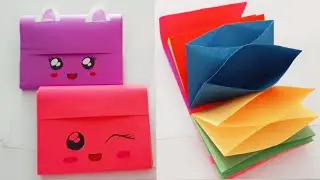 How To Make Paper gift bag _ Origami Paper Bag Tutorial/How To Make Paper Handbag - School Supplies