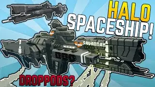 EPIC HALO SPACESHIP With Working DROP PODS!? In Stormworks!