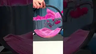 rysnwsu Moving Sand Art Picture Round Glass 3D Deep Sea Sandscape in Motion Display Flowing Sand.