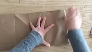 Making a sketchbook from a paper bag