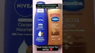 Best body lotion for winter under 150/ Nivea cocoa body lotion/Vaseline cocoa body lotion #shorts