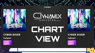 【Dynamix Universe&times;RAVON】CYBER DIVER (MEGA) Chart View w/ References 譜面演示