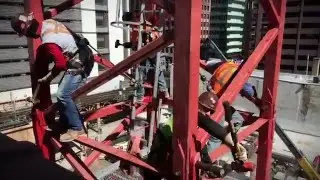 215 W Lake Apartments-high rise crane assembly