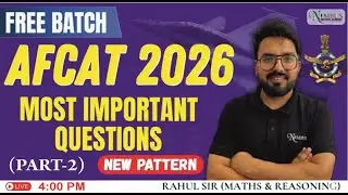 MATHEMATICS || MOST IMPORTANT QUESTIONS PART-2 || AFCAT 2026 || BY RAHUL SIR #afcat #2026 #airforce