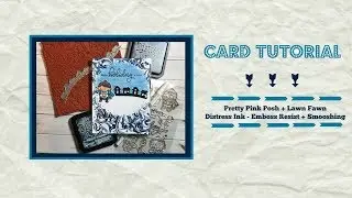 Christmas Card Walkthrough - Pretty Pink Posh + Lawn Fawn - Distress Ink Background