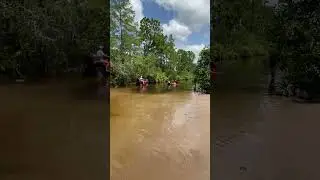 Honda BrotherHood Deep Water Rescue! #honda #4x4 #atv #stuck#mudding #countrylife #subscribe #shorts
