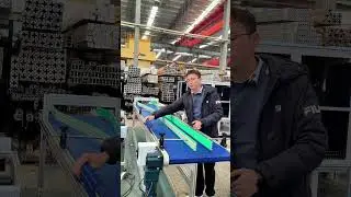 Plastic plate chain conveyor #aluminumfactory #conveyor #aluminium
