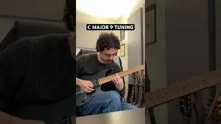 Do you like C major 9 tuning? #guitar #newriff #guitarplaying #youngguitar