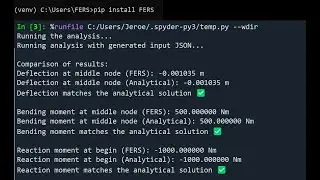 FERS Quickstart: Finite Element Analysis in Python Powered by Rust (Install + Beam Example)