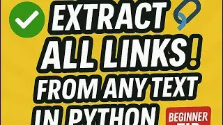 Extract All Links from Any Text in Python 🔗💡 #shorts