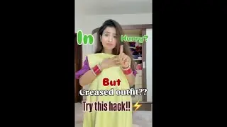 Remove Clothes Wrinkles in Seconds | Easy Hair Dryer Hack for Busy Mornings & rush hours😎