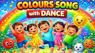 Colours Song with Dance 🌈 | Rang Pehchano Dance Karo 💃 | Kids Learning Song | 3D Cartoon