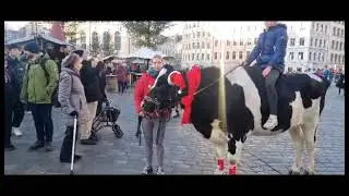 Auf dem Striezelmarkt in Dresden mit Annabelle