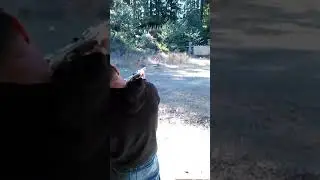 Some nice .22 plinking action courtesy of aTaurus pump model 62.