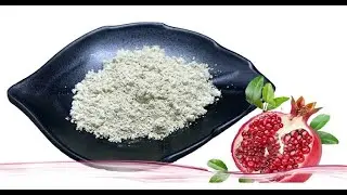 A natural cosmetic ingredient, ellagic acid extracted from pomegranate peel.