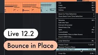 New in Live 12.2 &ndash; Bounce to New Track