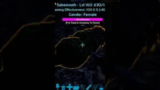 taming 160 level sabertooth    #ark #mobileaddition #sabertooth