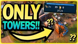 He Made ONLY TOWERS For The First 20 Minuites Of The Game!!!