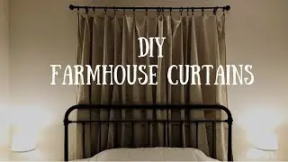 DIY Farmhouse Curtains aka No Sew Drop Cloth Curtains
