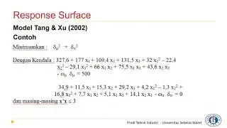 Materi ke 10  Multi Response Optimization
