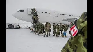 Canadian soldiers depart for Latvia