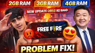 HOW TO 2GB | 3GB | 4GB RAM 😱 Free Fire Lag Problem Fix | New Update OB52 | 100% Working