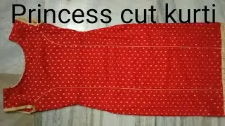 Princess cut kurti cutting and stitching in hindi by easy stitching