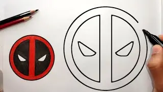 HOW TO DRAW DEADPOOL LOGO | DRAWING DEADPOOL LOGO STEP BY STEP EASY