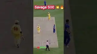 Calvin Savage launches Trent Boult for a huge six! 💥 #cricket #T20shot #shortvideo