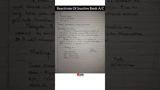 Reactivate Bank Account Application in English || Reopen/Reactivate Of Inactive Bank Account