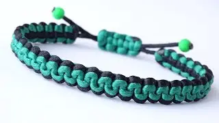 DIY Macrame Style Bracelet - 3 Strand Square Knot Cobra Knot Sliding System-CBYS Paracord Tutorial