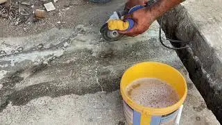 How to cut concrete with circular saw no sprayer water/sponge hack EASY. 🧰