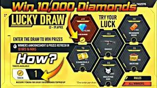 Free Fire Lucky Draw Event Get Win 10,000 Diamonds, 100 Voucher, Lucky Draw Event Full Details