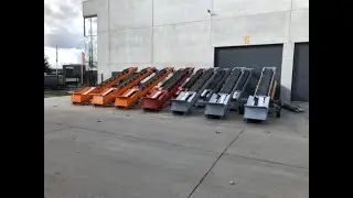 DEMA - Mobile conveyor for fibers - Mobiele transportband voor vezels