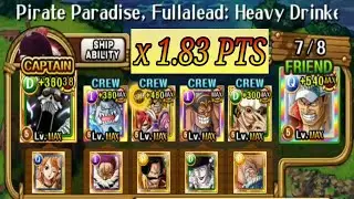 NEW TEAM with 1.83x PTS! 40 Stamina Pirate Paradise Fullalead - OPTC