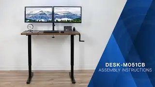 DESK-M051CB Compact Crank Height Adjustable Desk Frame Assembly by VIVO
